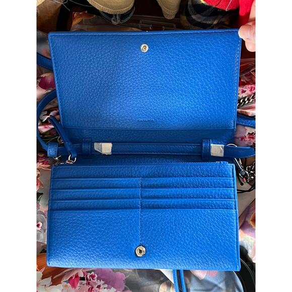 Allsaints crossbody leather bag, chain strap, wallet Fetch NEW w dustbag & tags - Picture 6 of 7